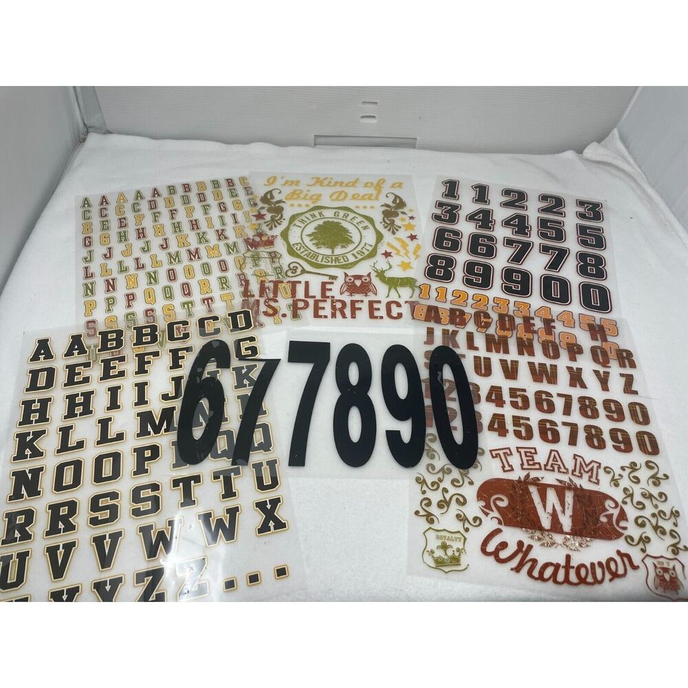 Lot Stickers Scrapbooking‎ Alphabet Letters Numbers Styles Winter Christmas - Picture 9 of 9